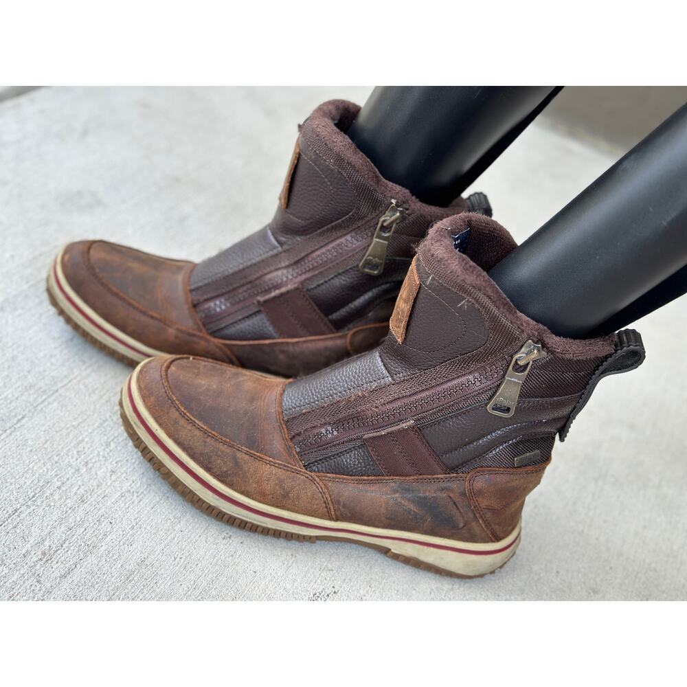Pajar Canada Ankle Boots Men's 9-9.5 Waterproof Impermeable Brown Leather Zipper